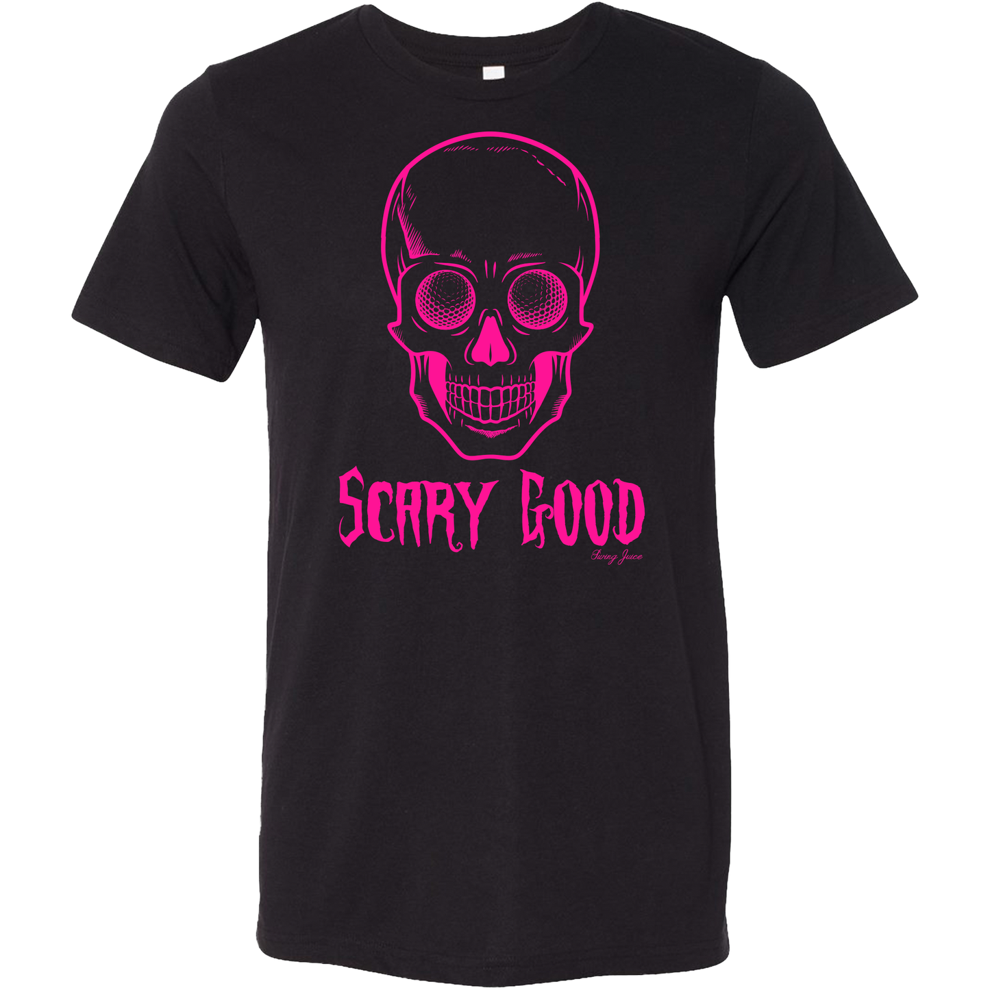 Golf Scary Good Unisex T-Shirt Black/Neon Pink-Black/Neon Pink