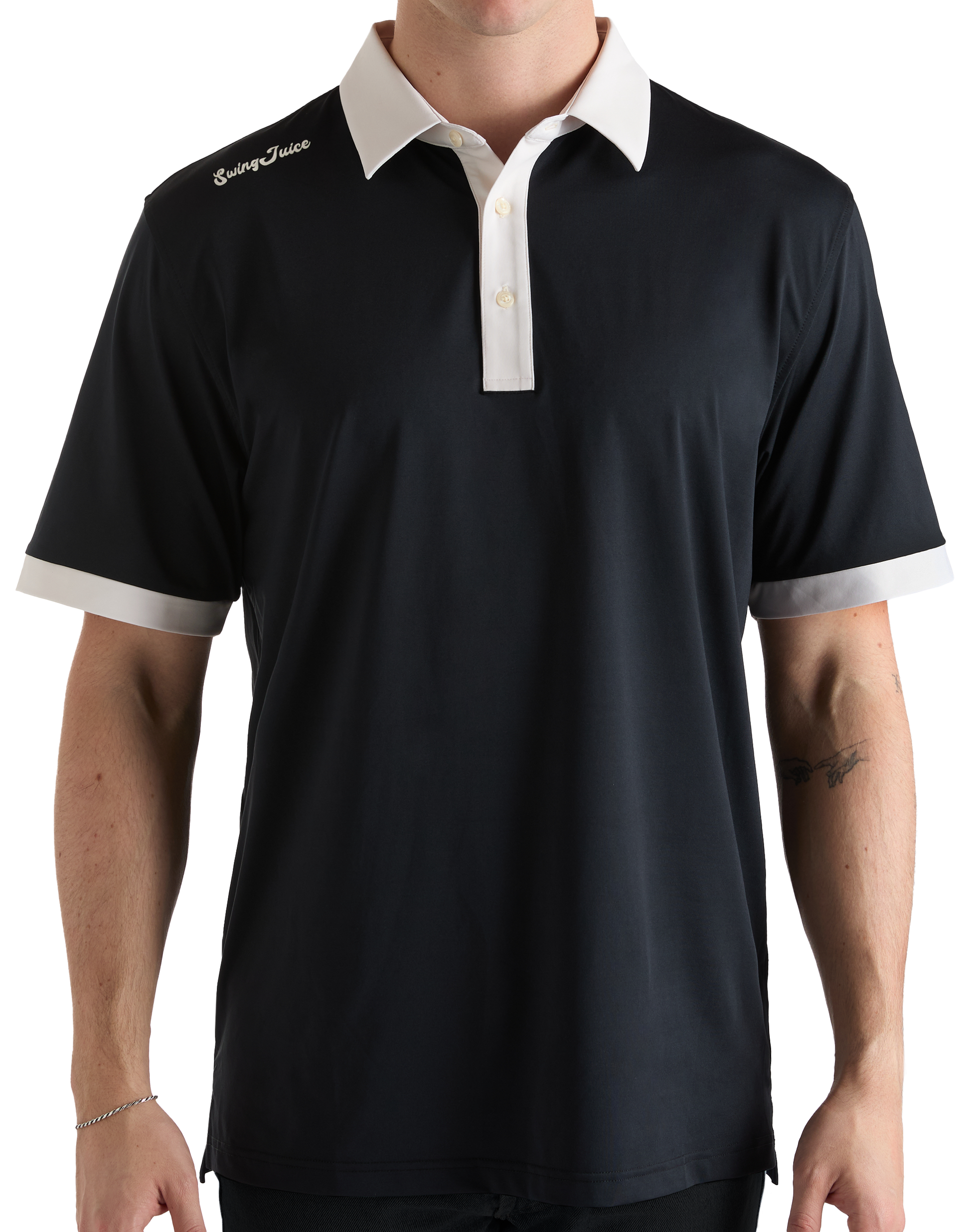 Golf Customizable Solid Men's Polo-Black