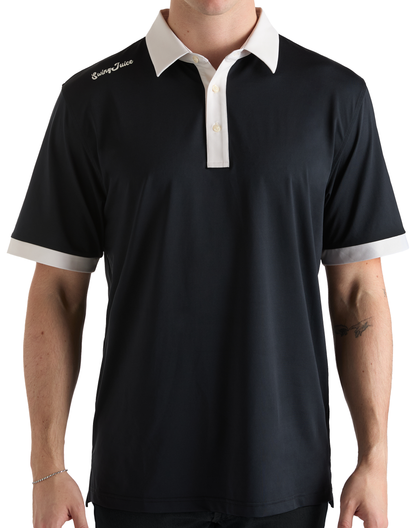 Golf Customizable Solid Men's Polo-Black