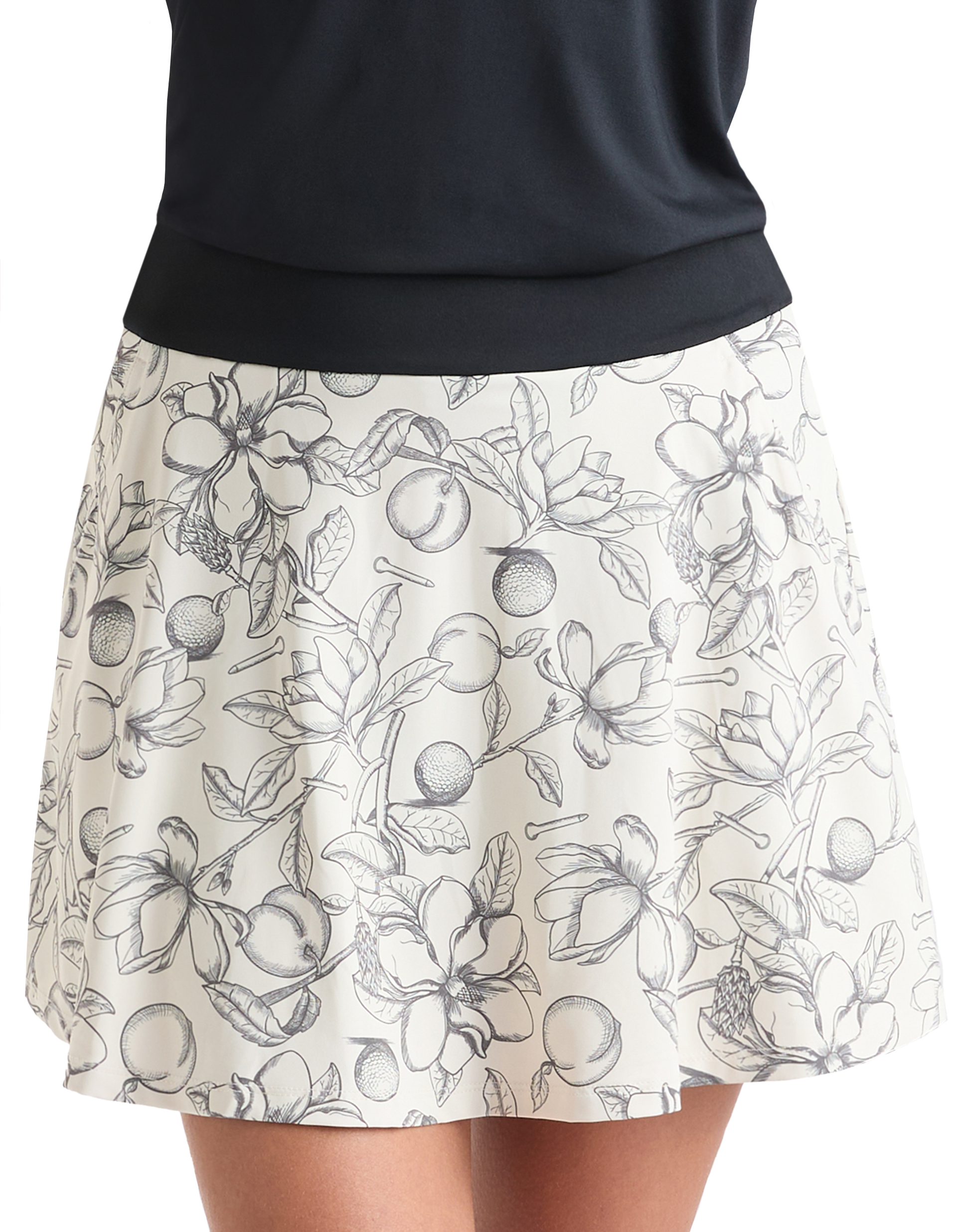 Golf Magnolia Toile Women's Skort-Ivory