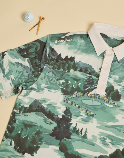 Golf Georgia Landscape Men's Polo-Green