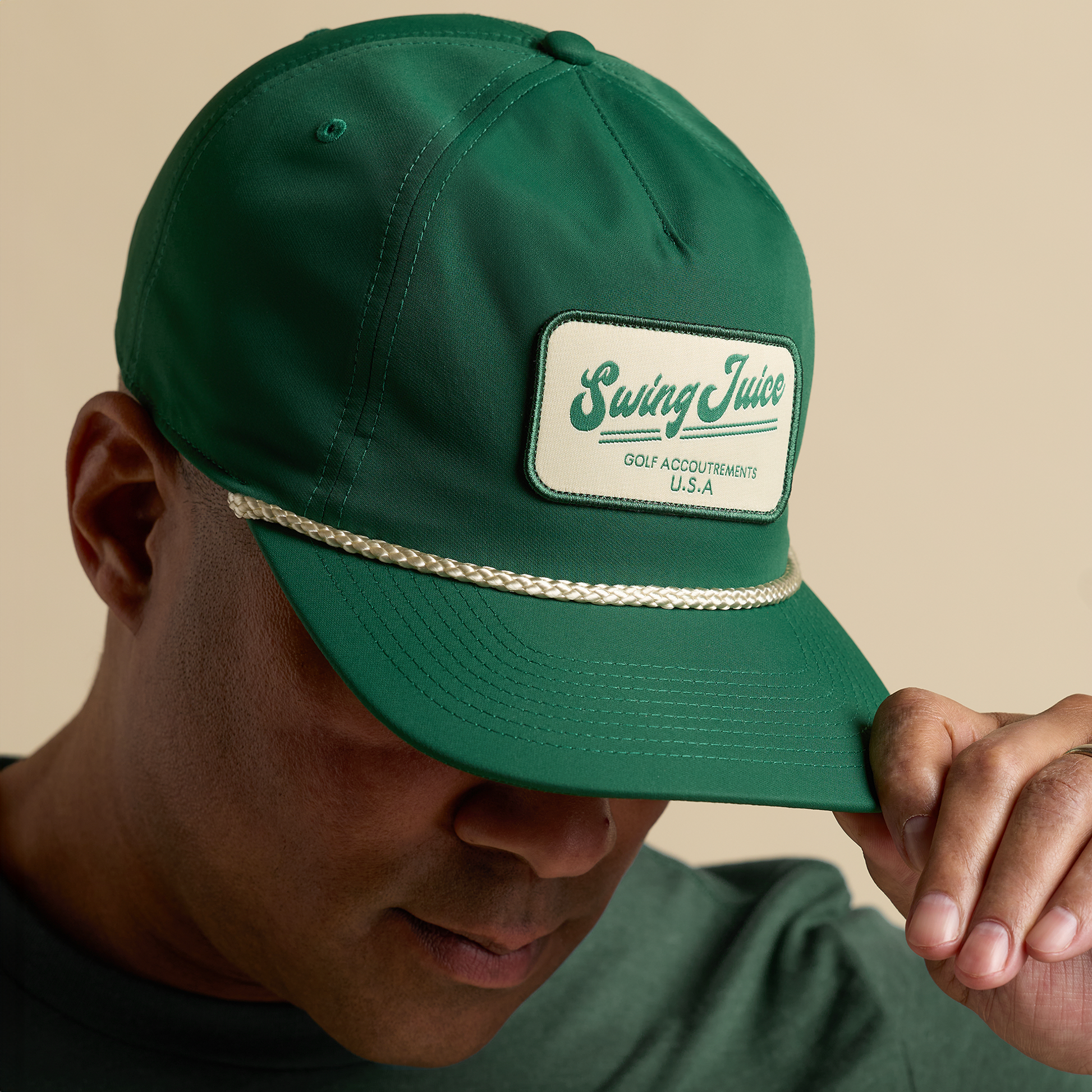 Golf Accoutrements Unisex Rope Hat-Forest