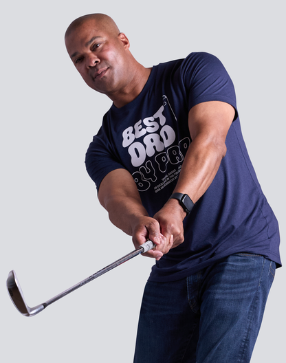 Golf Best Dad By Par Unisex T-Shirt-Navy