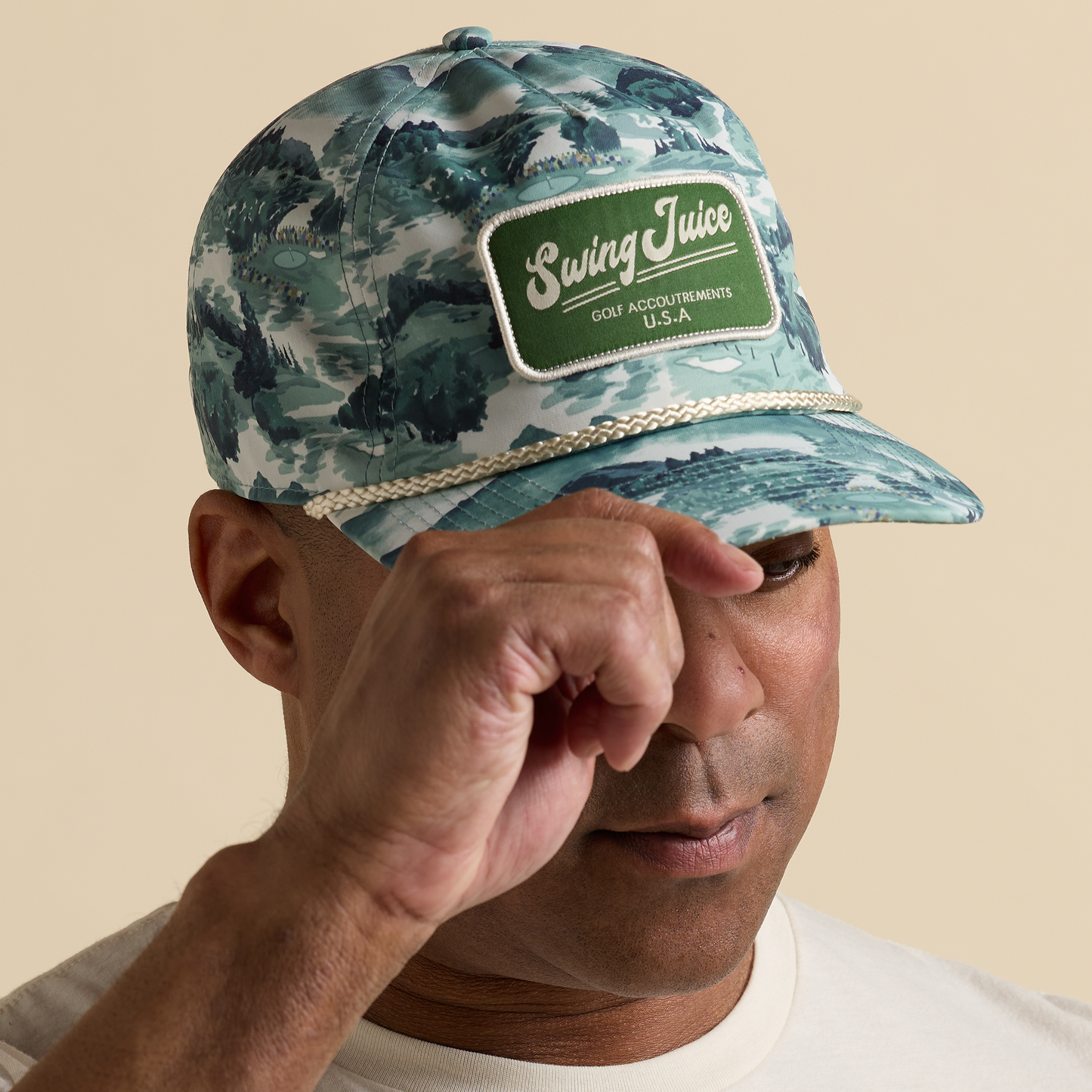 Golf Georgia Landscape Unisex Rope Hat-Green