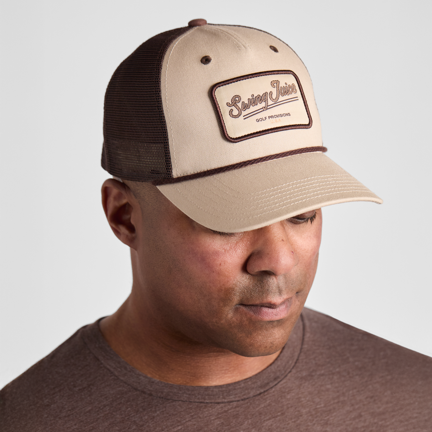 Golf Provisions Unisex Trucker Rope Hat Tn-Tan