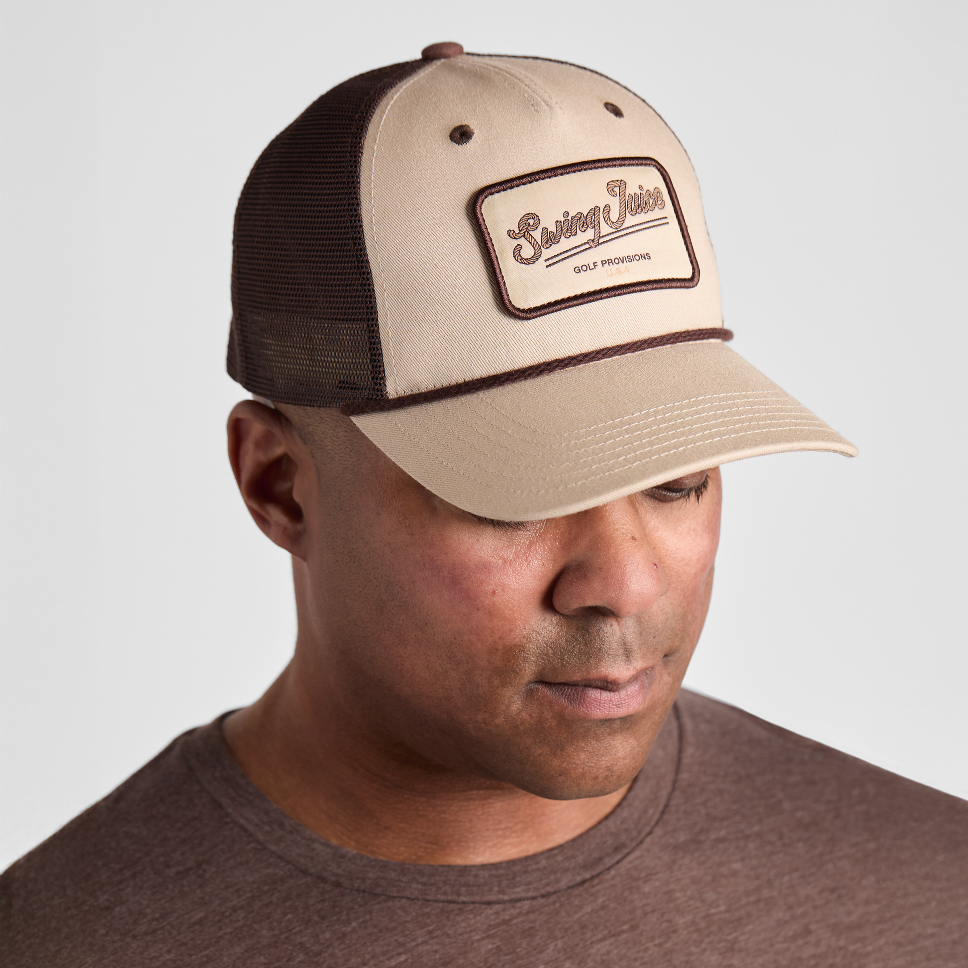 Golf Provisions Unisex Trucker Rope Hat Tn-Tan