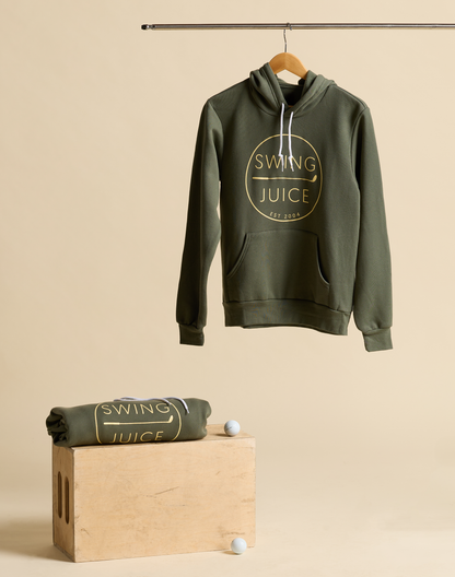 Golf Retro Unisex Hoodie-Military Green