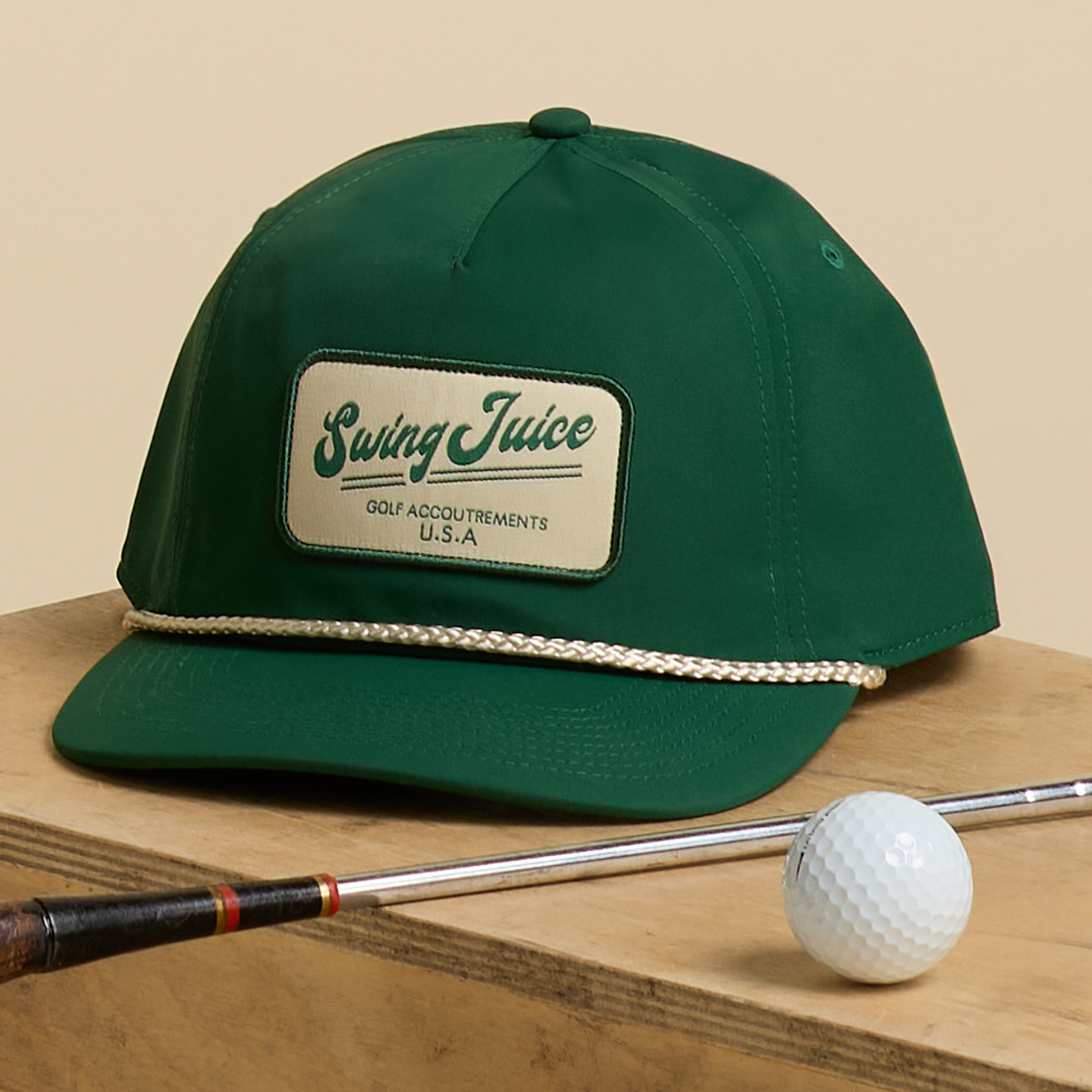 Golf Accoutrements Unisex Rope Hat-Forest