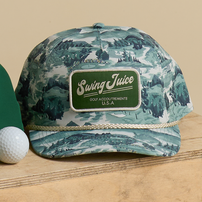 Golf Georgia Landscape Unisex Rope Hat-Green