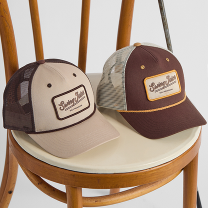 Golf Provisions Unsiex Trucker Rope Hat Brown-Brown