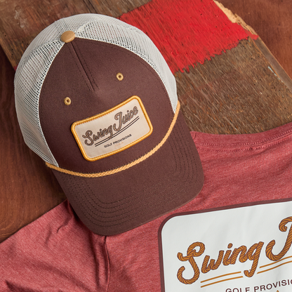 Golf Provisions Unisex Trucker Rope Hat Brown O/S