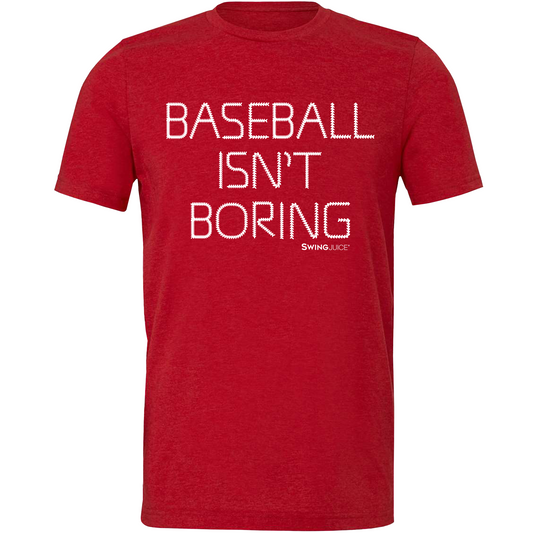 Baseball Official Baseball Isn't Boring Unisex T-Shirt Red