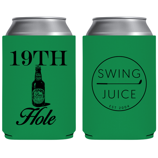 Golf 19th Hole Koozie Green O/S SwingJuice LLC