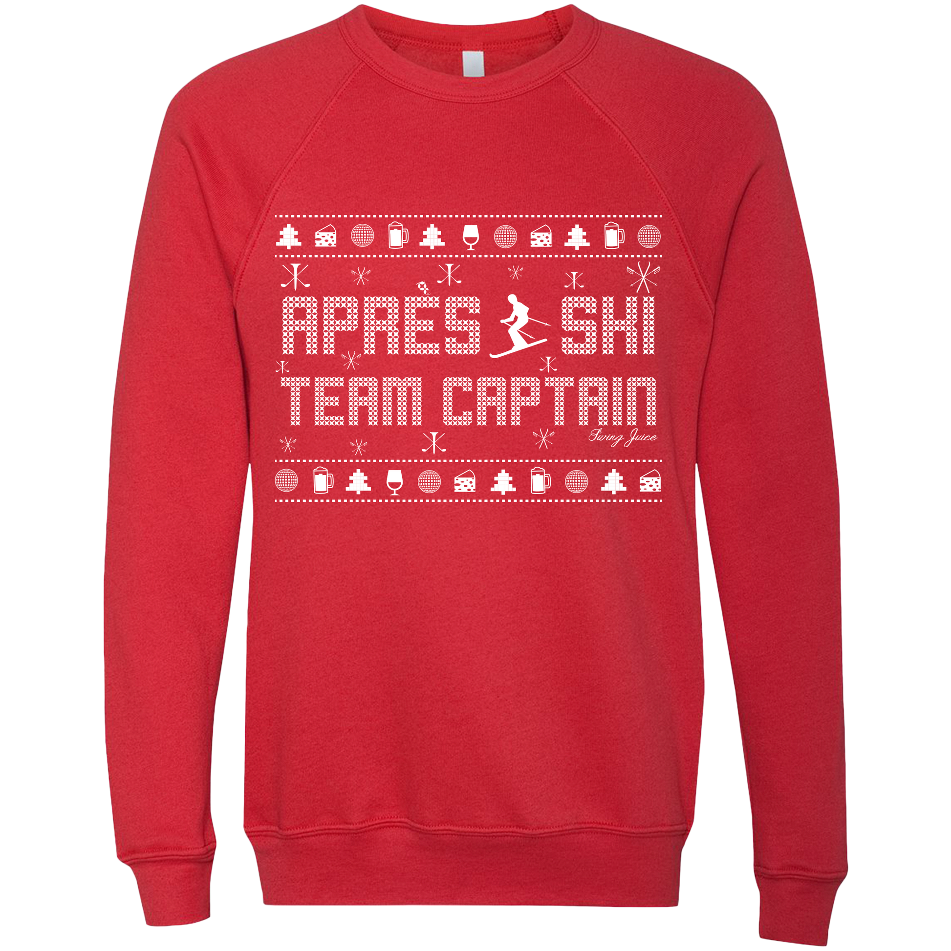 Golf Apres Ski Unisex Ugly Sweatshirt-Red
