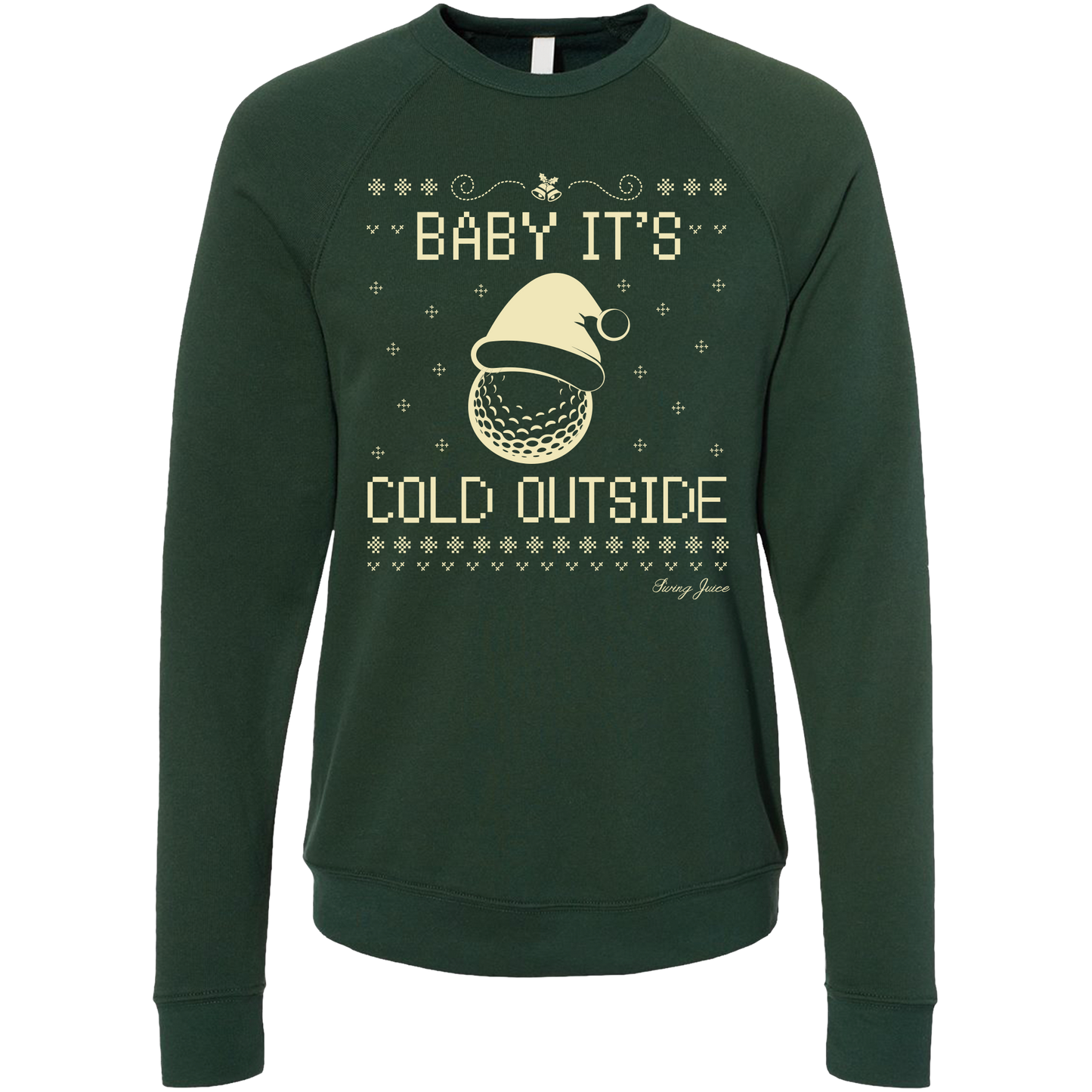 Golf Baby It's Cold Outside Unisex Ugly Sweatshirt-Forest Green