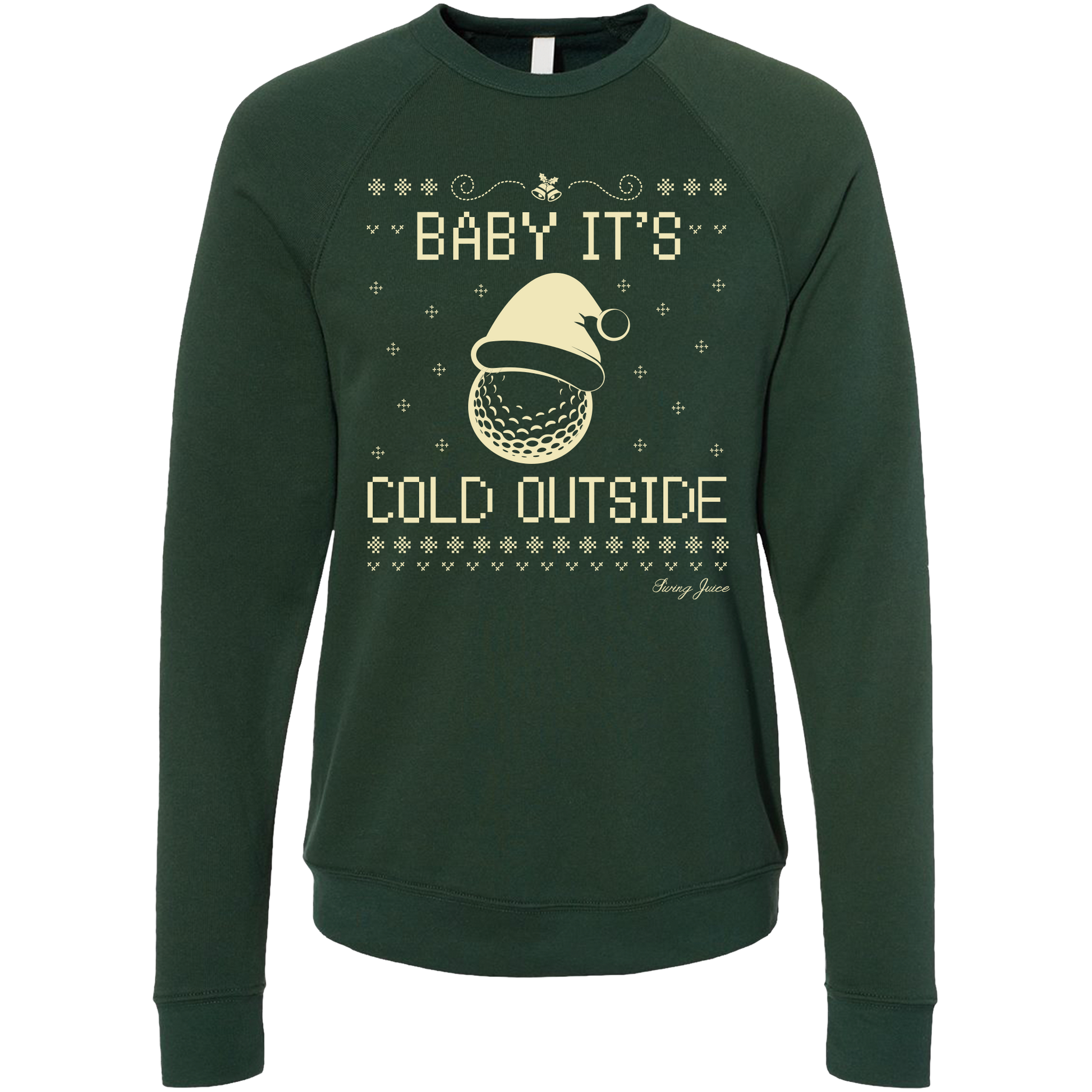 Golf Baby It's Cold Outside Unisex Ugly Sweatshirt-Forest Green