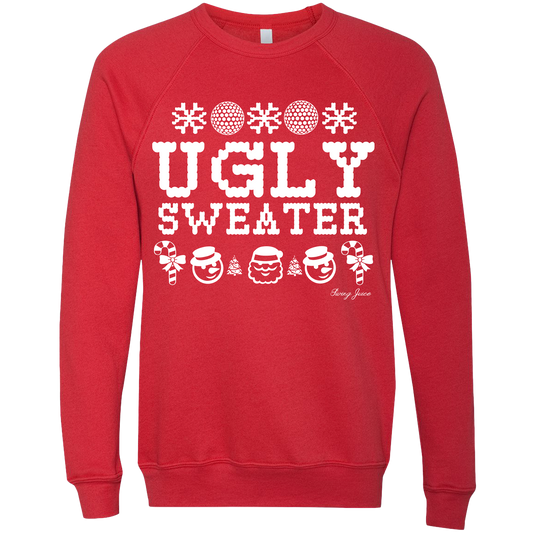 Golf Christmas Unisex Ugly Sweatshirt-Red