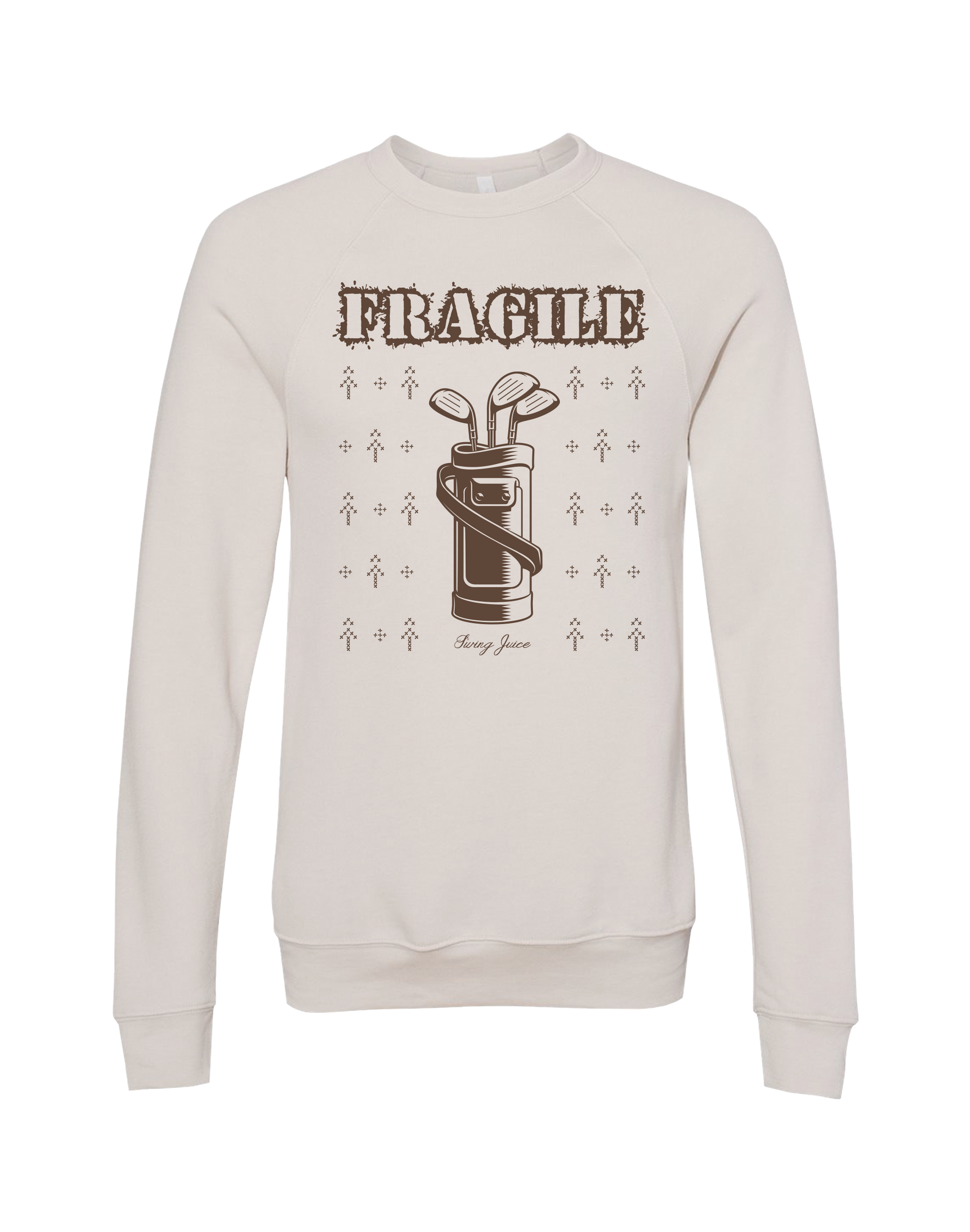 Golf Fragile Unisex Ugly Sweatshirt-Cream