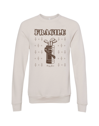 Golf Fragile Unisex Ugly Sweatshirt-Cream