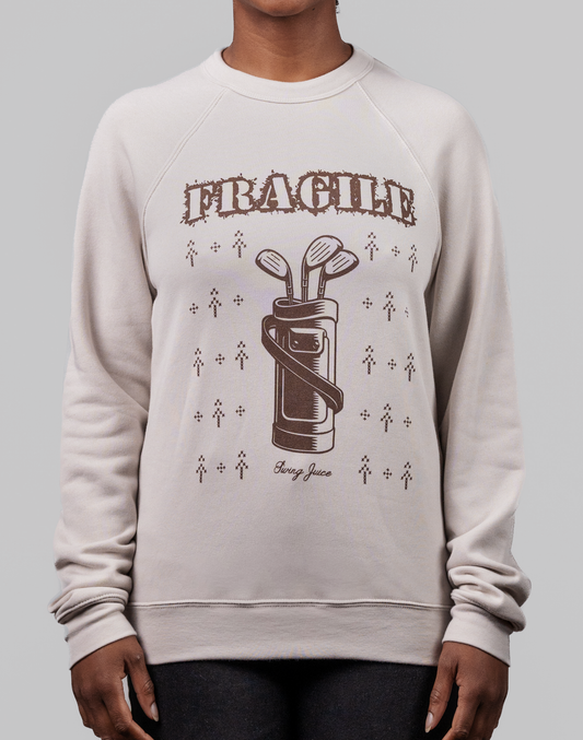 Golf Fragile Unisex Ugly Sweatshirt-Cream