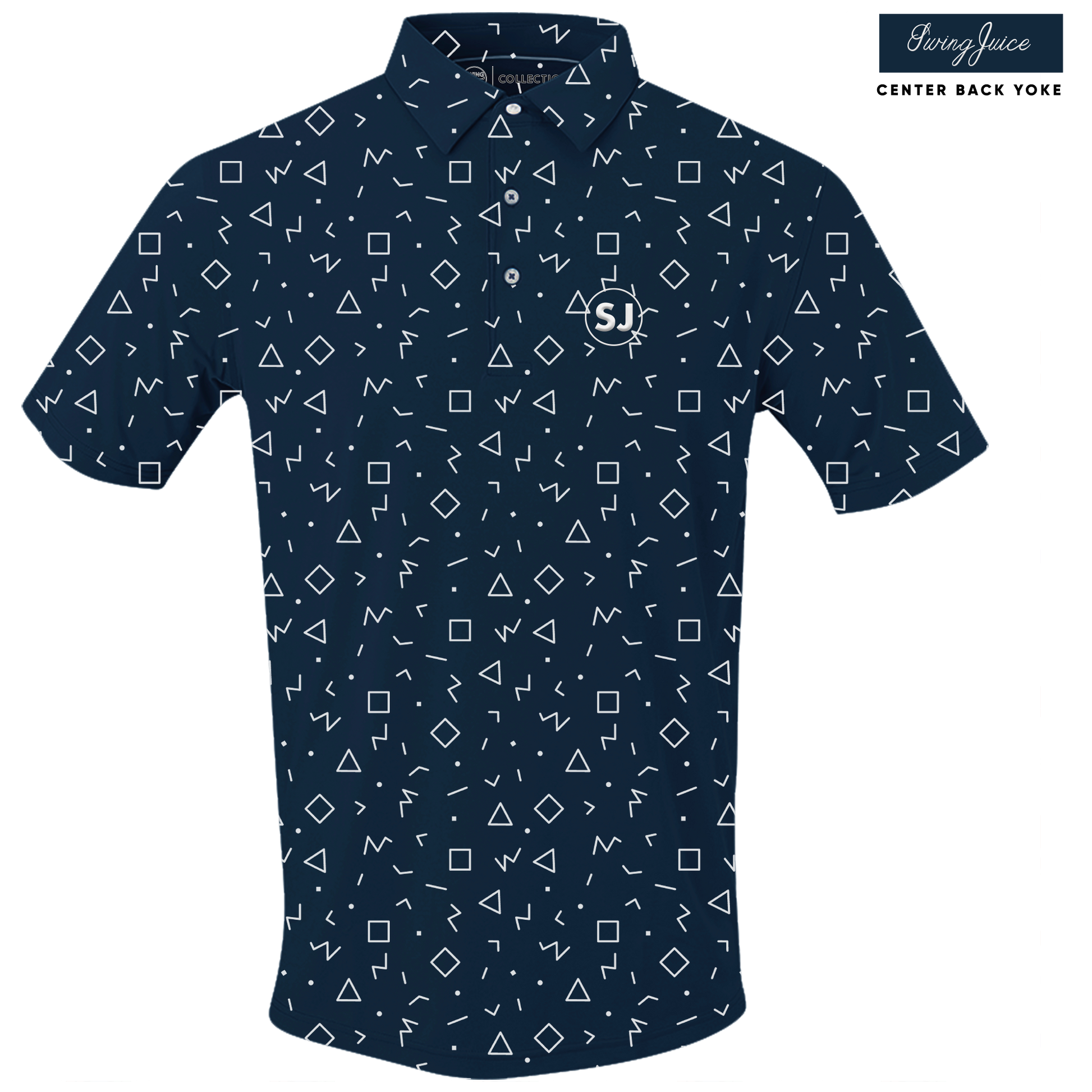 Golf Memphis Geometric Men's Polo SwingJuice