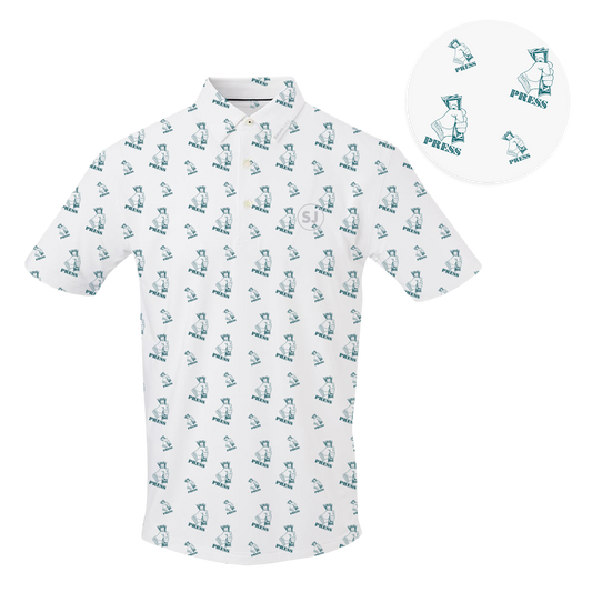Golf Press Men's Polo-White