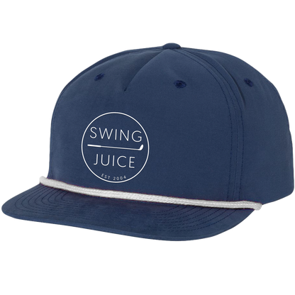 SwingJuice Circle Men's Polo Maui & Retro Unisex Rope Hat Navy/White Bundle-Multi