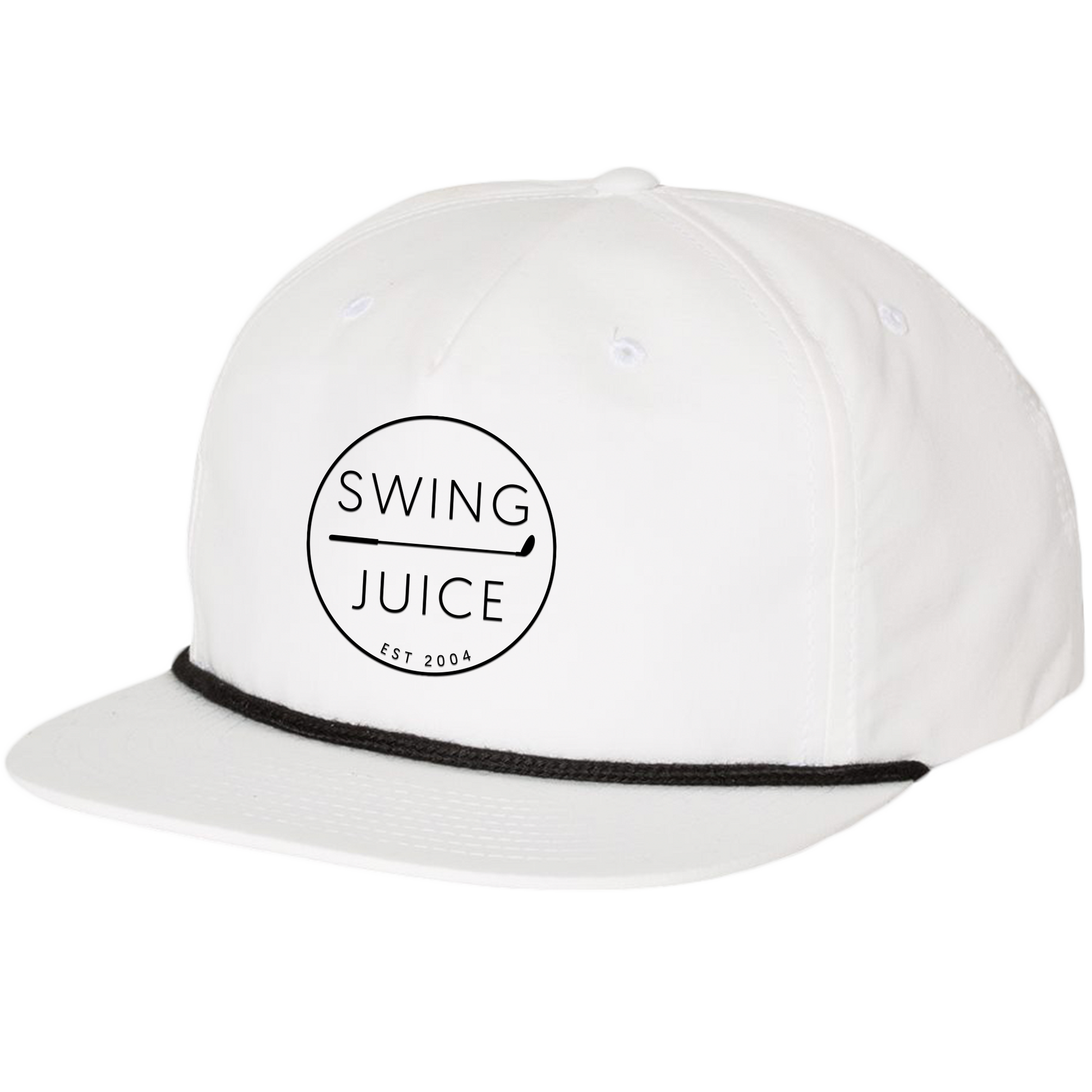 SwingJuice Men's Golf Sunrise Short Bay Blue & Retro Unisex Rope Hat White Bundle-Multi