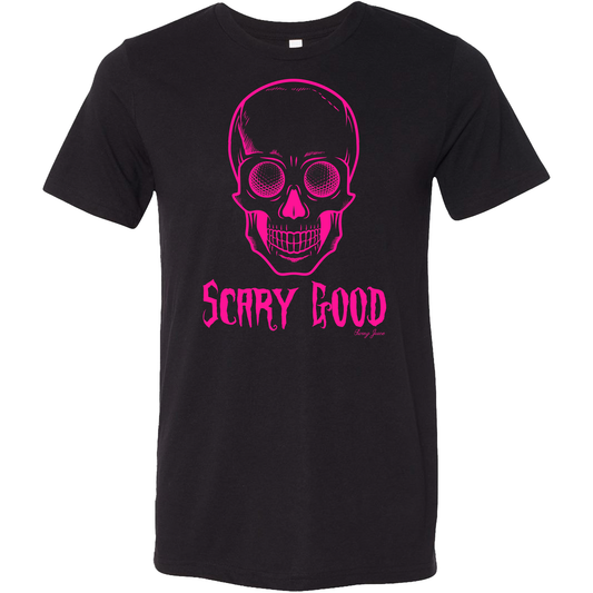 Golf Scary Good Unisex T-Shirt Black/Neon Pink-Black/Neon Pink